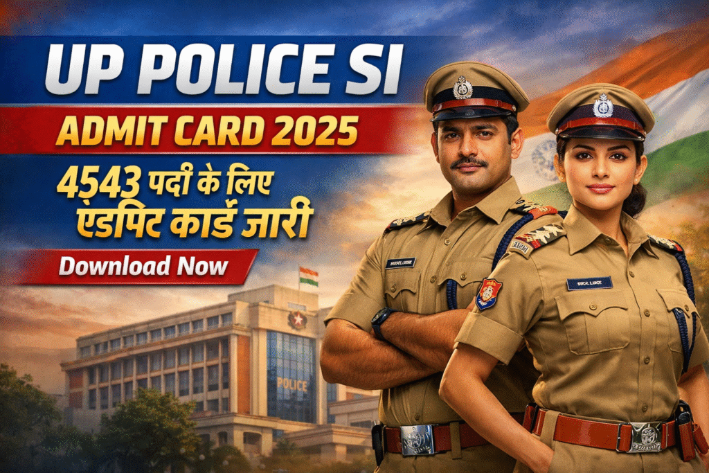UP Police SI Admit Card 2025
